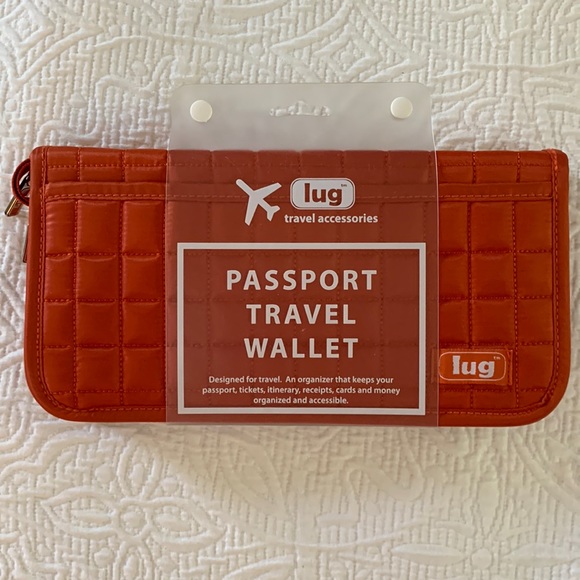 lug Bags New Lug Passport Tango Travel Wallet Sunset Orange Poshmark